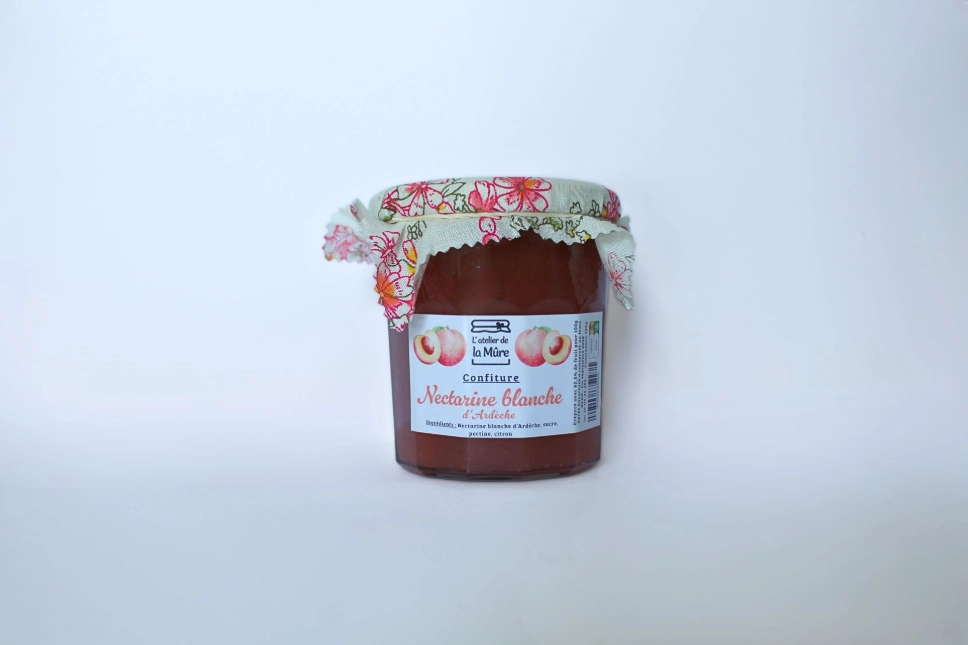 Confiture Extra Nectarine blanche d'Ardèche - 350 g
