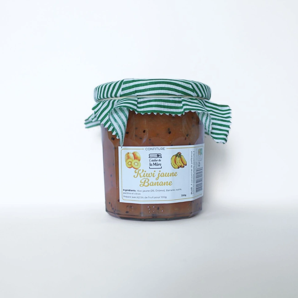 Confiture Extra Kiwi Jaune d'Ardèche à la banane - 350 g