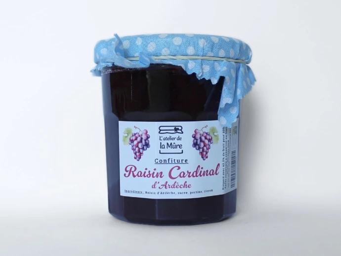 [44] Confiture Extra 350g - Raisin Cardinal d'Ardèche