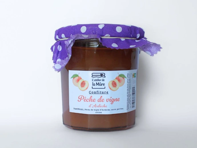 [45] Confiture Extra 350g - Pêche de Vigne d'Ardèche