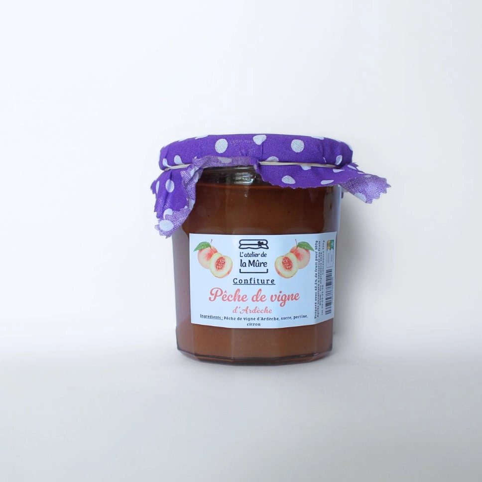 [45] Confiture Extra Pêche de Vigne d'Ardèche - 350 g