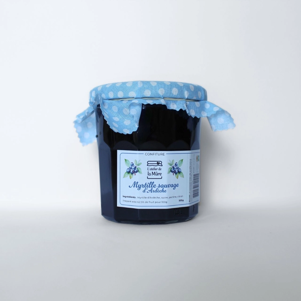 Confiture Extra Myrtille Sauvage d'Ardèche - 350 g