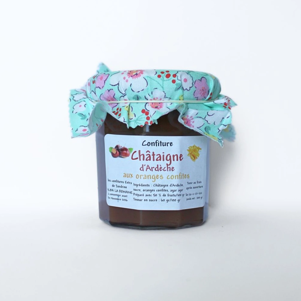Confiture Extra Châtaigne d'Ardèche à l'Orange Confite - 200 g
