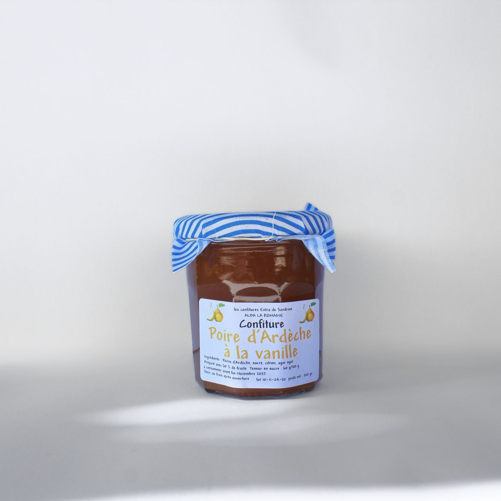 Confiture Extra Poire d'Ardèche à la Vanille - 200 g