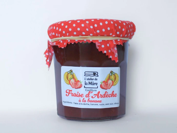 Confiture Extra 350g - Fraise d'Ardèche à la banane