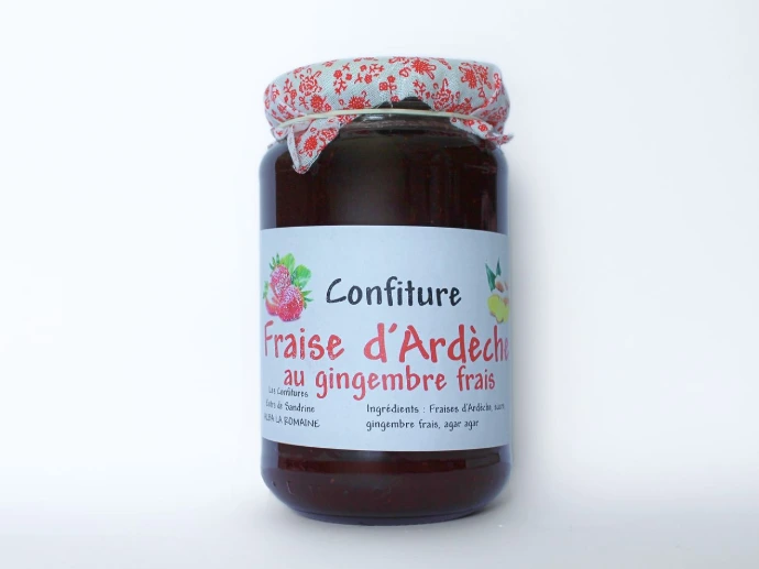 [79] Confiture Extra 350g - Fraise d'Ardèche au Gingembre