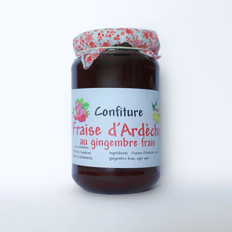 [79] Confiture Extra Fraise d'Ardèche au Gingembre - 350 g