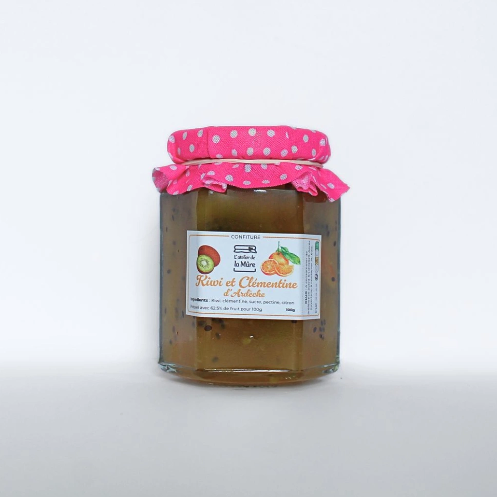 Confiture Extra Kiwi d'Ardèche et Clémentine - 100 g