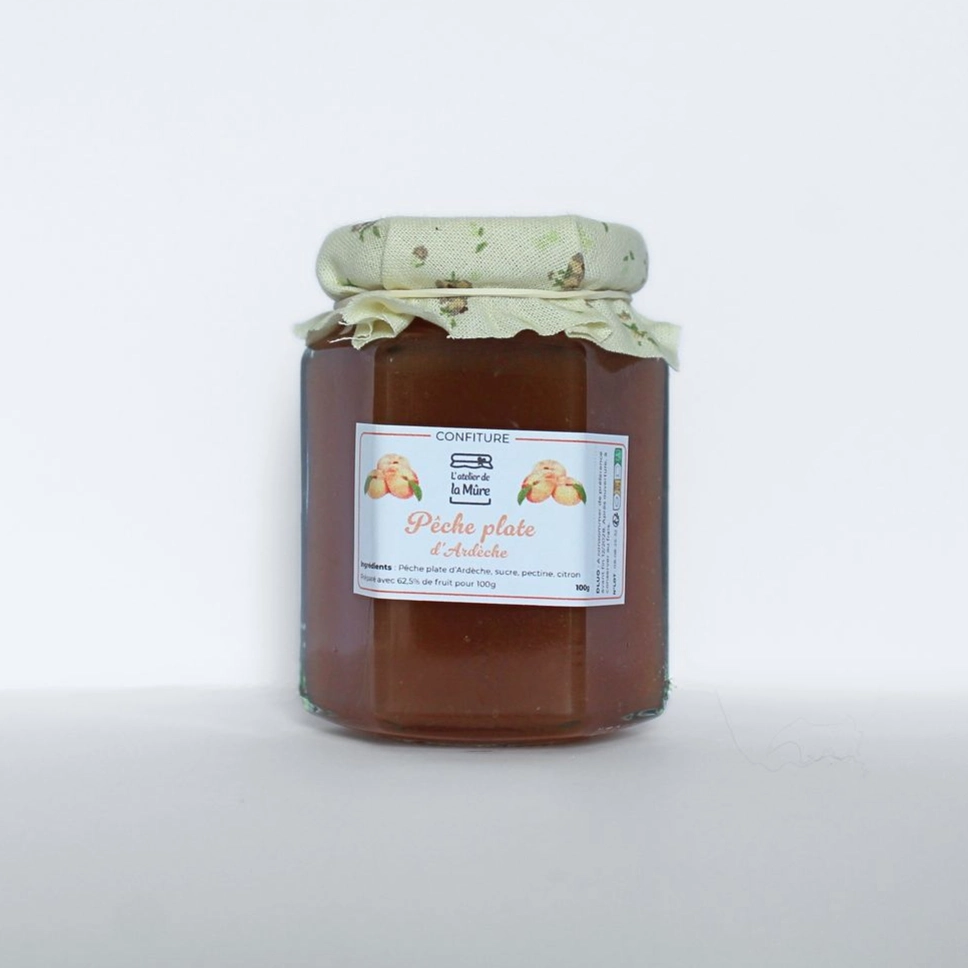 Confiture Extra Pêche Plate d'Ardèche - 100 g