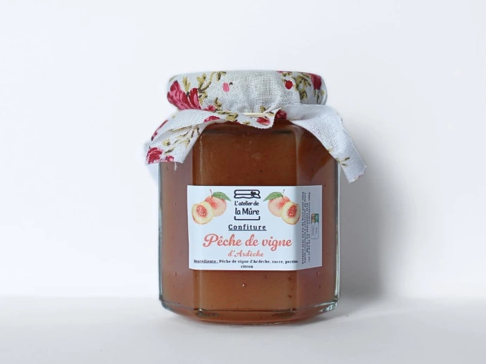 [103] Confiture Extra 100g - Pêche de Vigne d'Ardèche