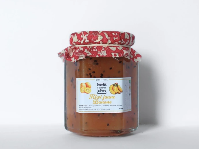 [105] Confiture Extra 100g - Kiwi Jaune d'Ardèche à la Banane