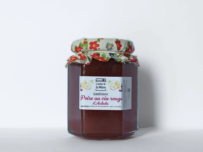 [109] Confiture Extra 100g - Poire d'Ardèche au Vin Rouge