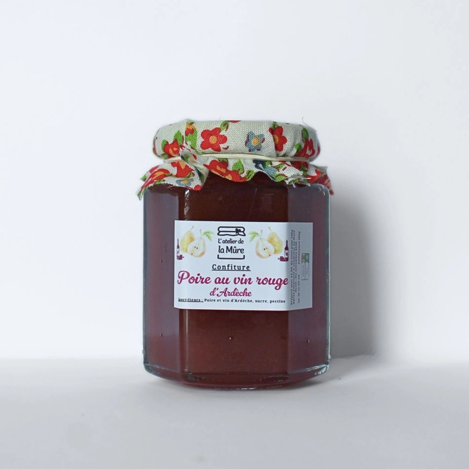 Confiture Extra Poire d'Ardèche au Vin Rouge - 100 g