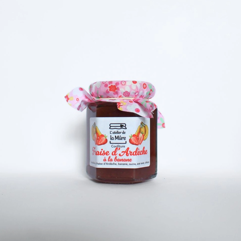 Confiture Extra Fraise d'Ardèche à la Banane - 100 g