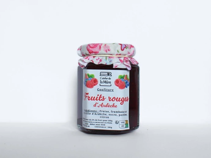 [125] Confiture Extra 100g - Fruits Rouges d'Ardèche