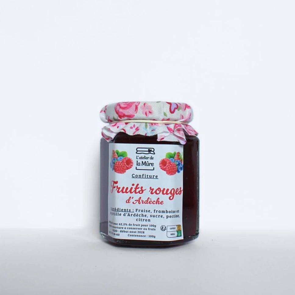 Confiture Extra Fruits Rouges d'Ardèche - 100 g