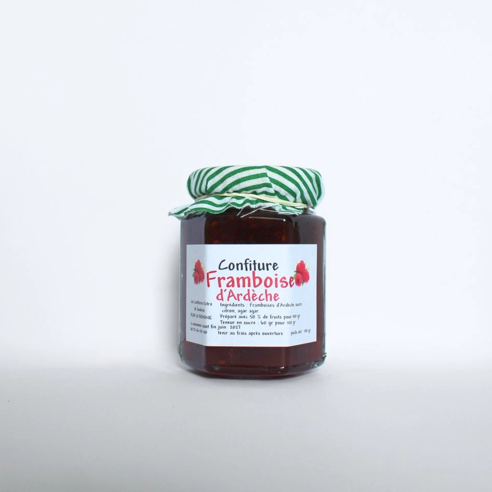 Confiture Extra Framboise d'Ardèche - 100 g