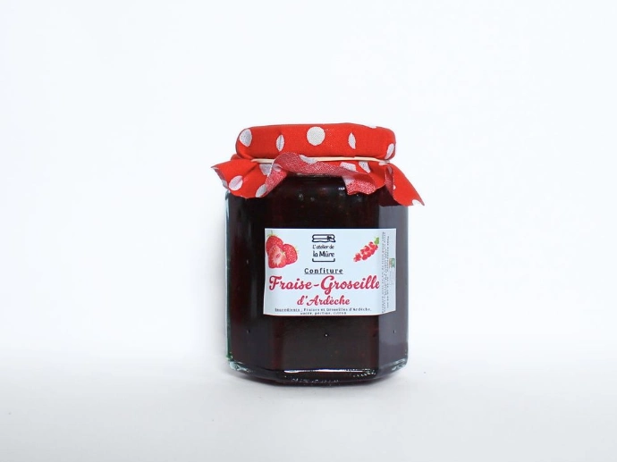 [128] Confiture Extra 100g - Fraise et Groseille d'Ardèche