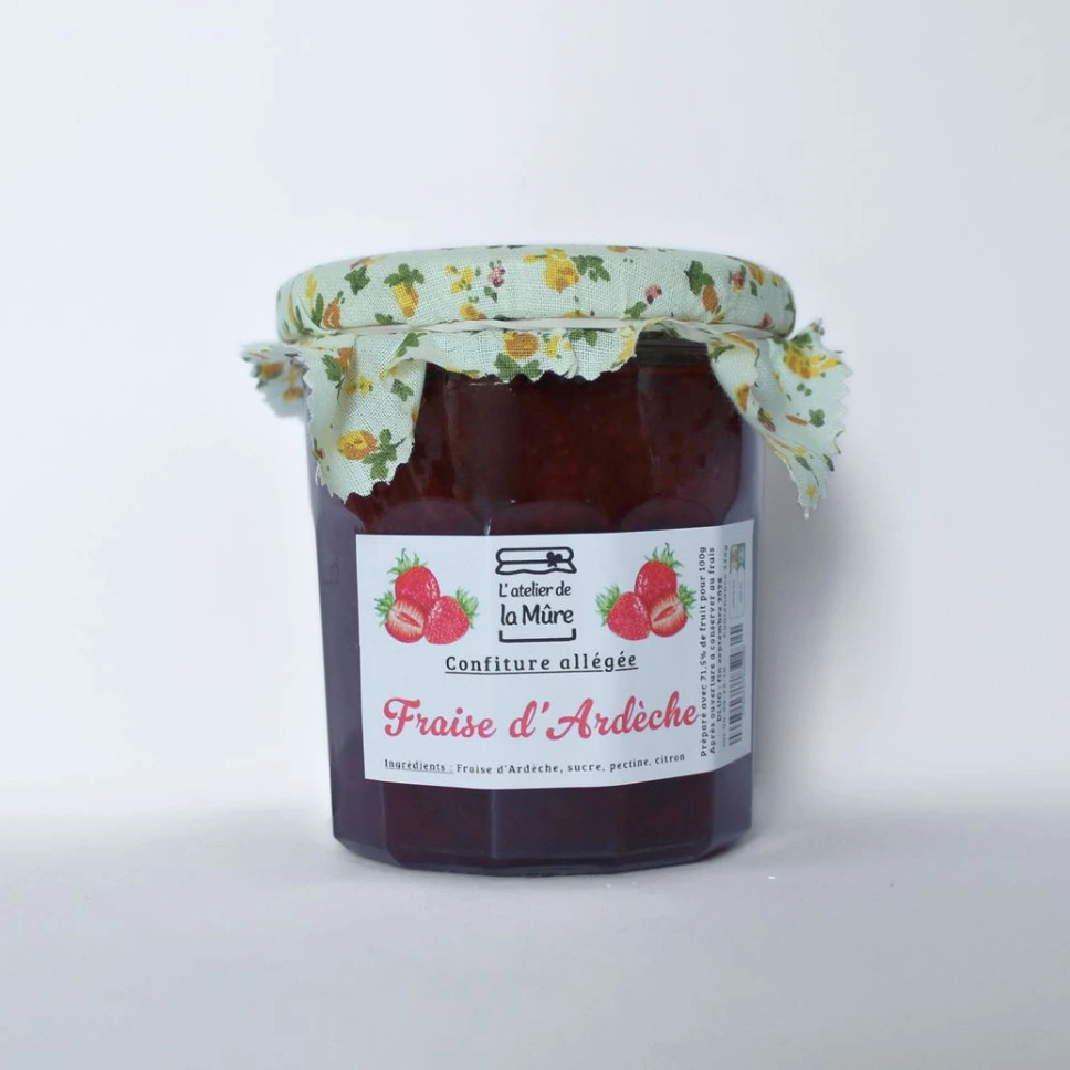 [135] Confiture Extra Allégée en sucre Fraise d'Ardèche - 350 g