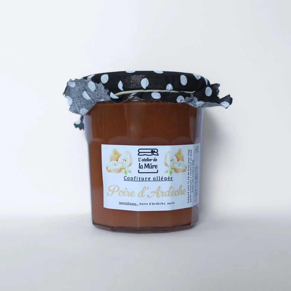 [140] Confiture Extra Allégée en sucre Poire d'Ardèche - 350 g
