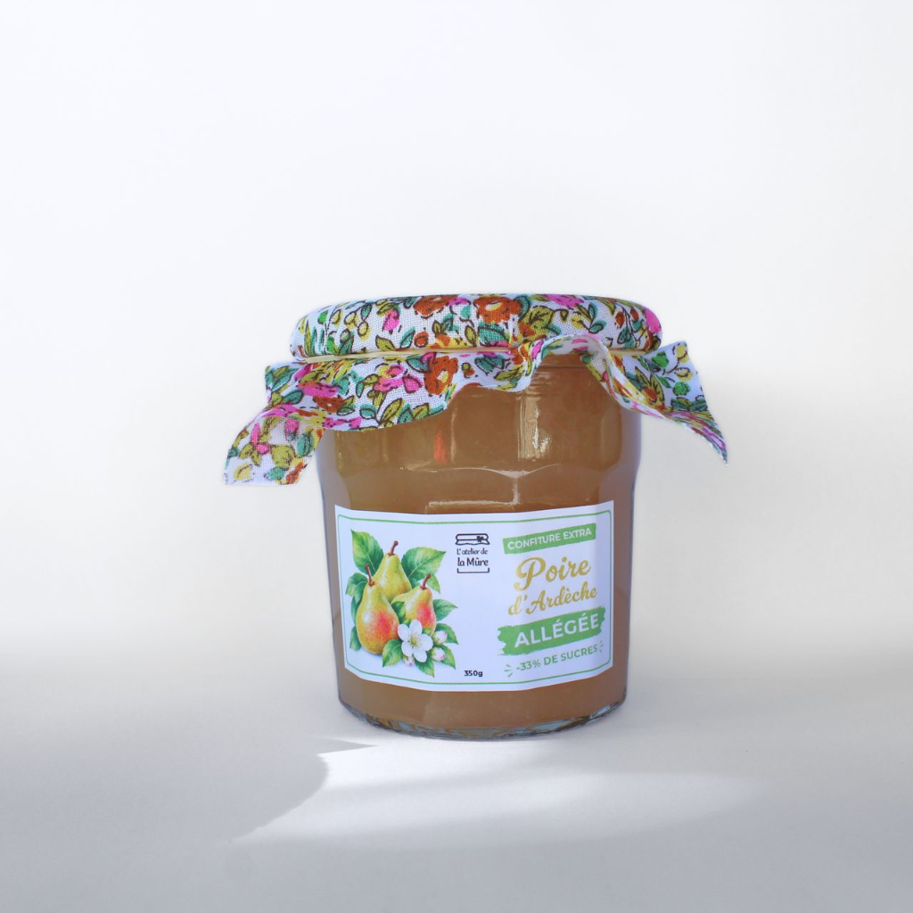 [140] Confiture Extra Allégée en sucre Poire d'Ardèche - 350 g