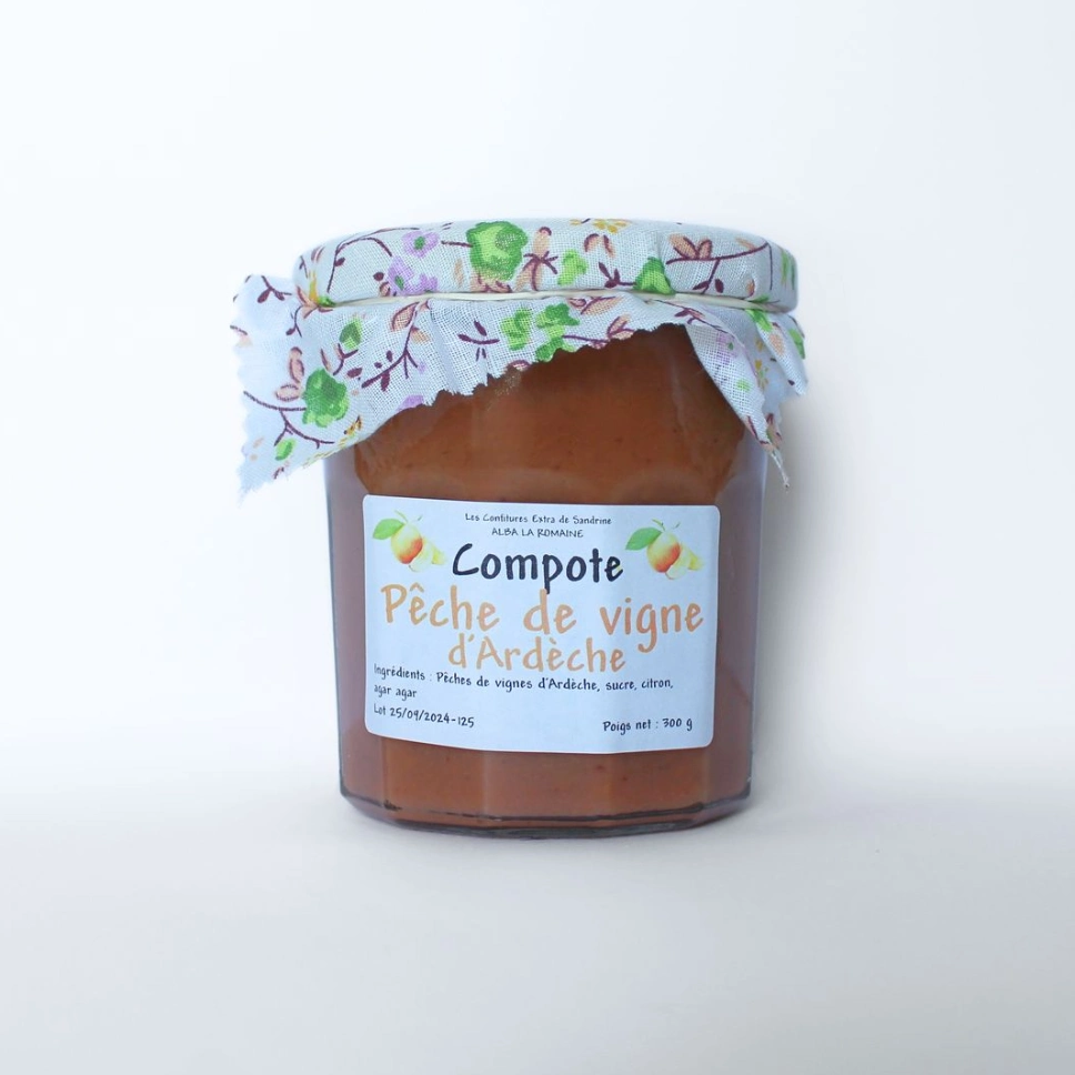 [146] Compote Pêche de Vigne d'Ardèche - 350 g