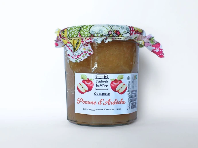 [147] Compote 350g - Pomme d'Ardèche