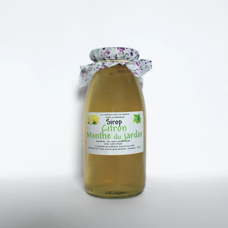Sirop Citron et Menthe du jardin d'Ardèche - 25 cl