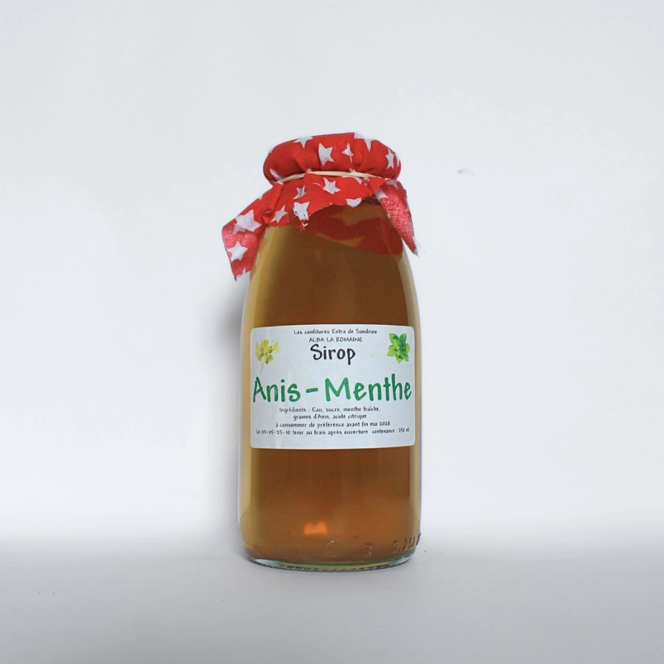 Sirop Anis et Menthe du jardin d'Ardèche - 25 cl