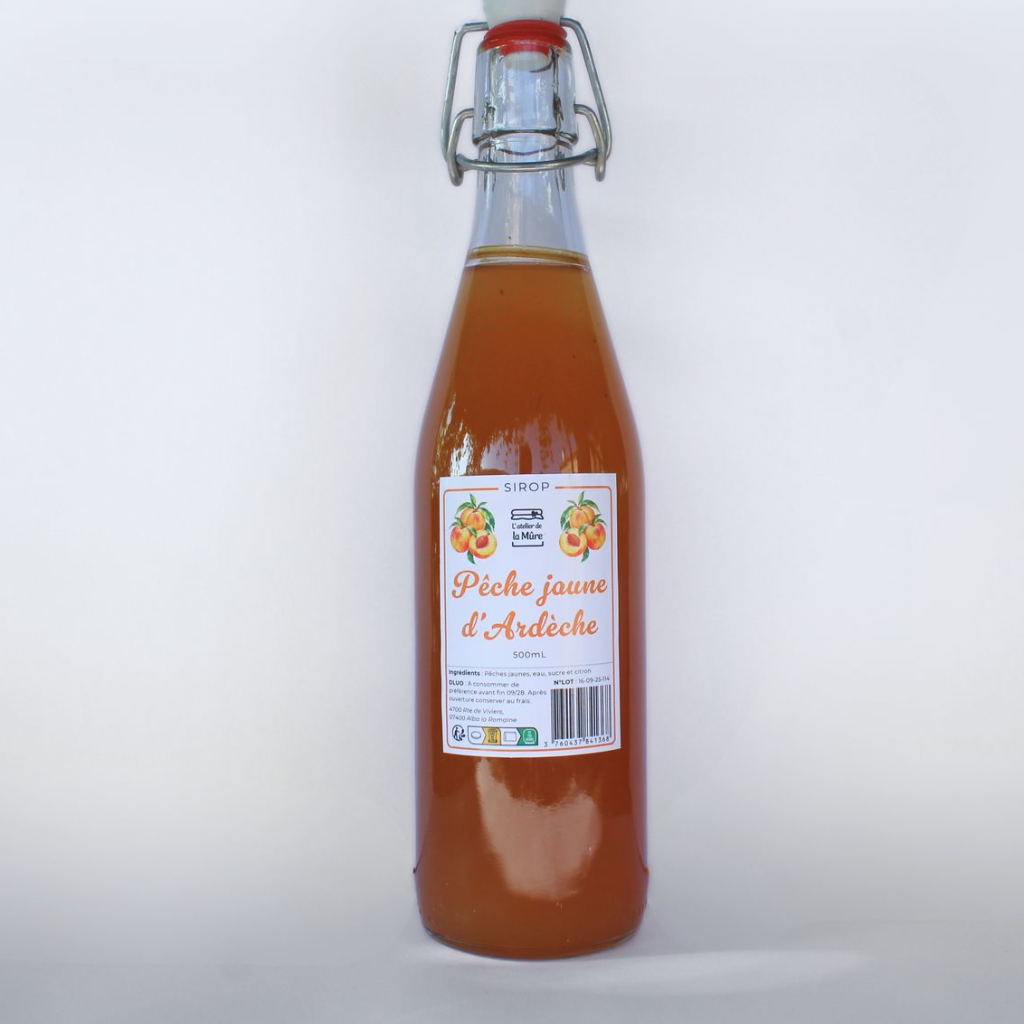 Sirop Pêche Jaune d'Ardèche - 50 cl