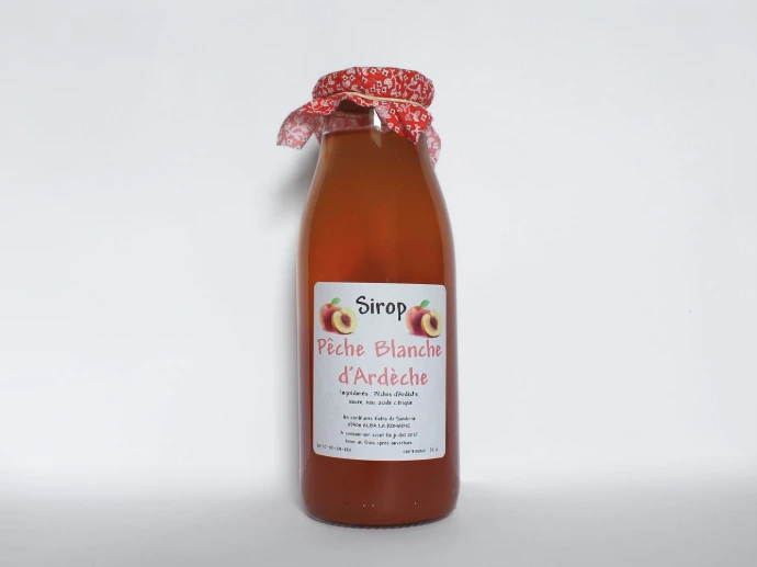 [184] Sirop 50cl - Pêche Blanche d'Ardèche