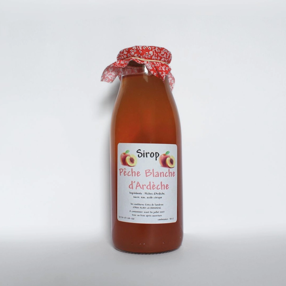 Sirop Pêche Blanche d'Ardèche - 50 cl