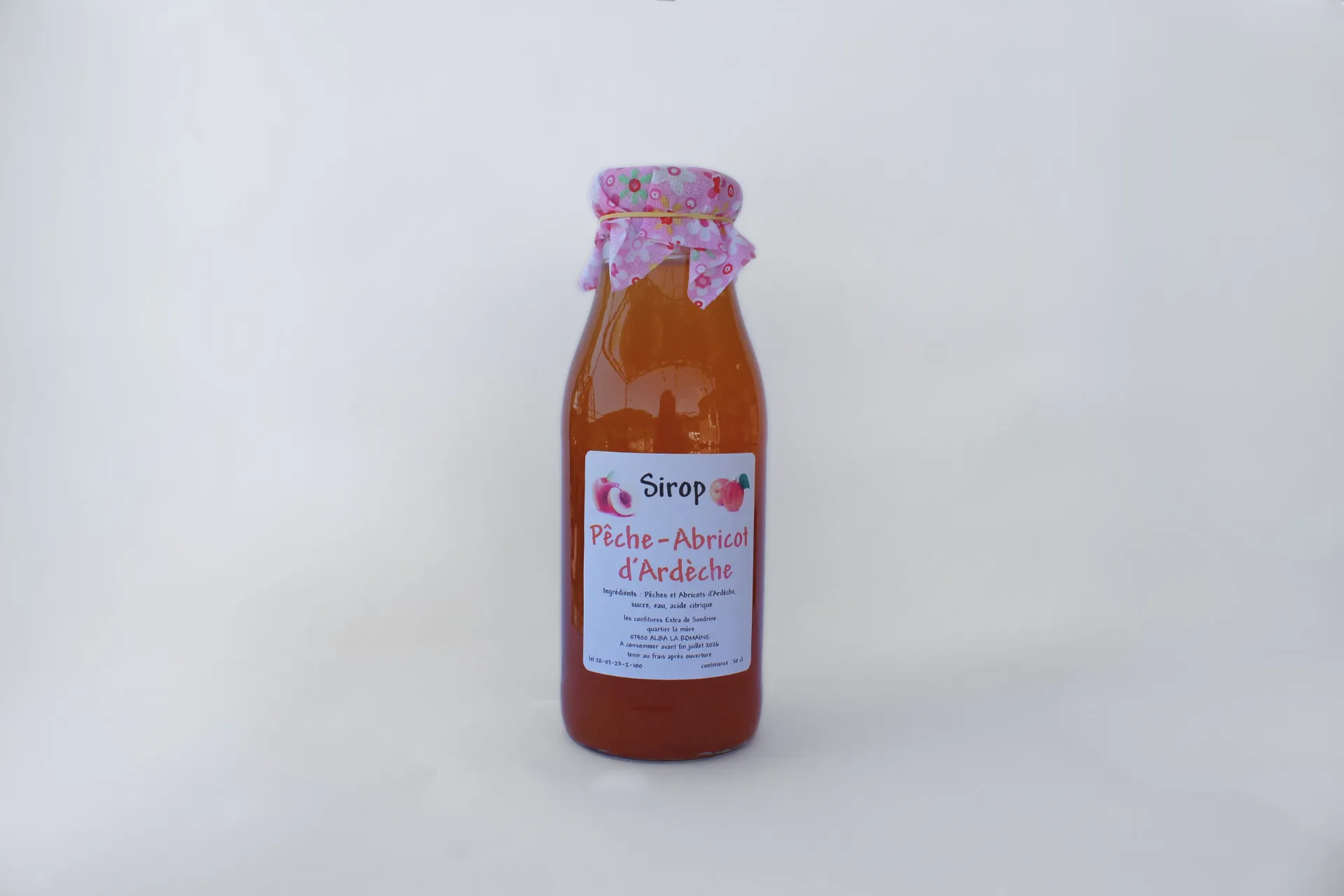 [185] Sirop Pêche et Abricot d'Ardèche - 50 cl