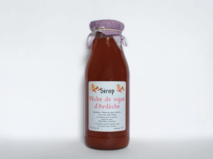 [186] Sirop 50cl - Pêche de Vigne d'Ardèche