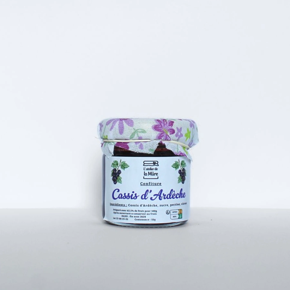 Confiture Cassis d'Ardèche - 50 g