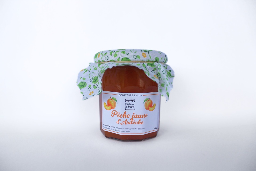 Confiture Extra Pêche Jaune d'Ardèche - 200 g
