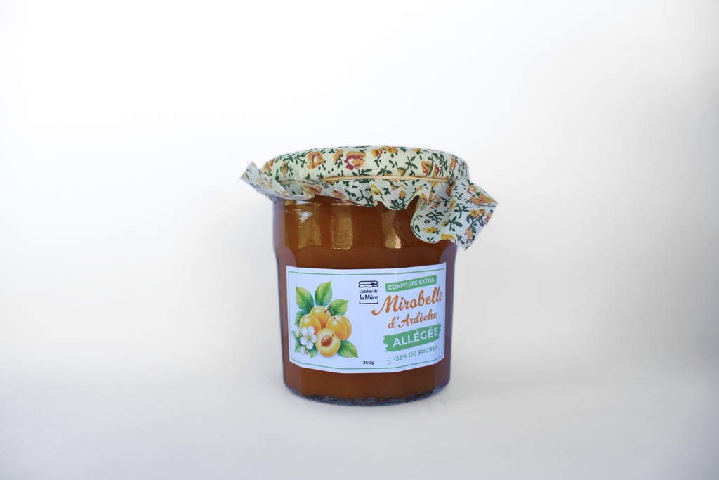 [254] Confiture Extra Allégée en sucre Mirabelle d'Ardèche - 350 g