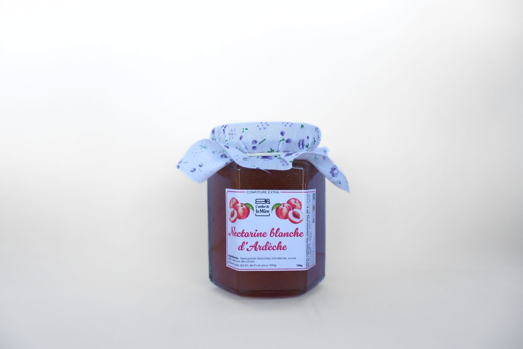 Confiture Extra Nectarine blanche d'Ardèche - 100 g