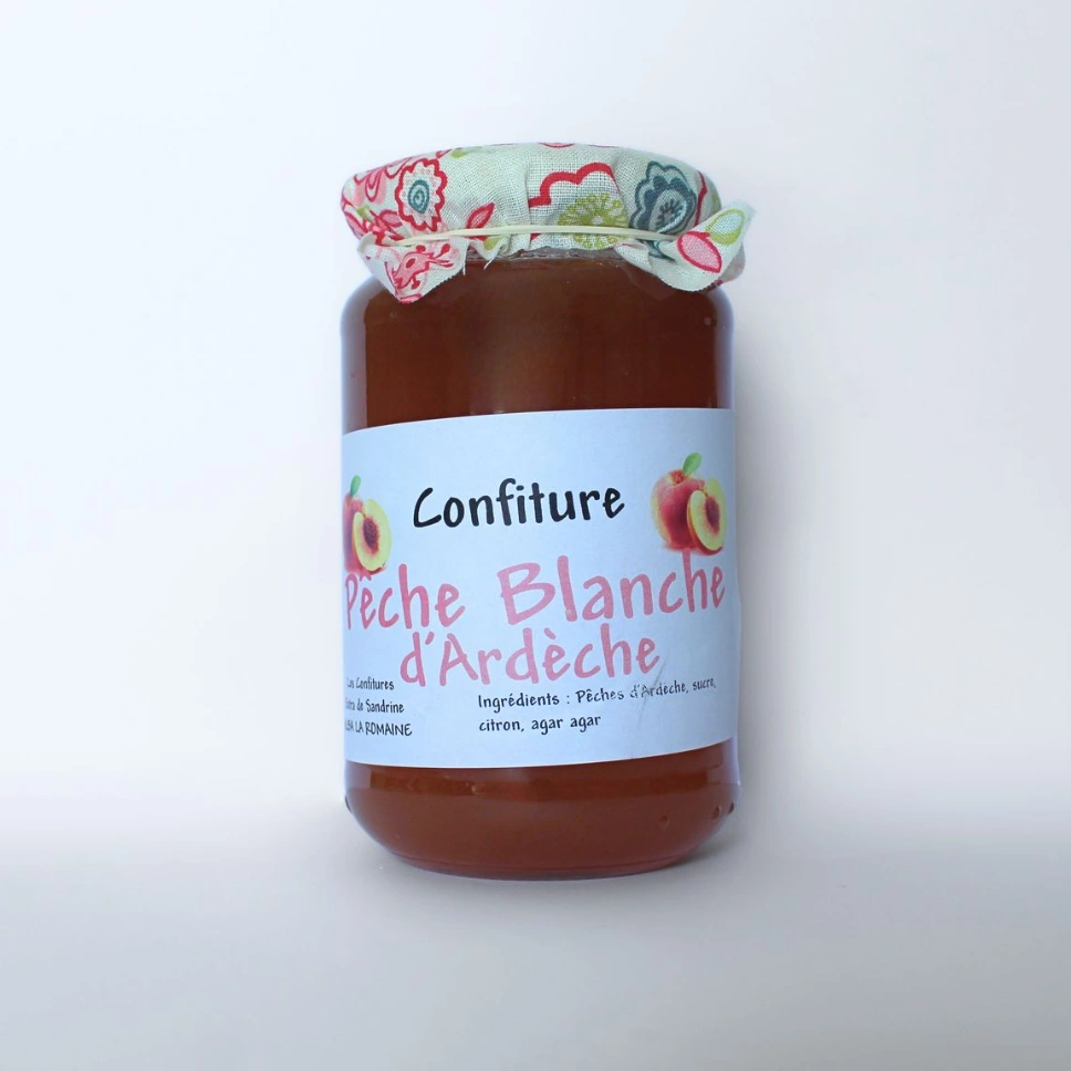 Confiture Extra Pêche Blanche d'Ardèche - 350 g