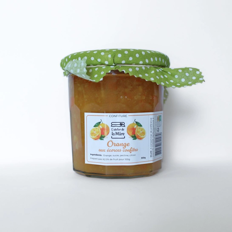 [5] Confiture Extra Orange aux écorces confites - 350 g