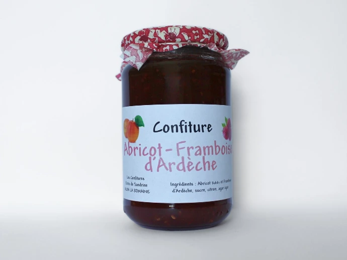 [7] Confiture Extra 350g - Abricot et Framboise d'Ardèche