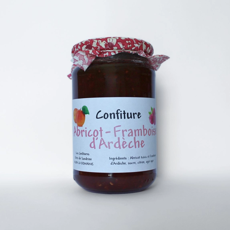 [7] Confiture Extra Abricot et Framboise d'Ardèche - 350 g