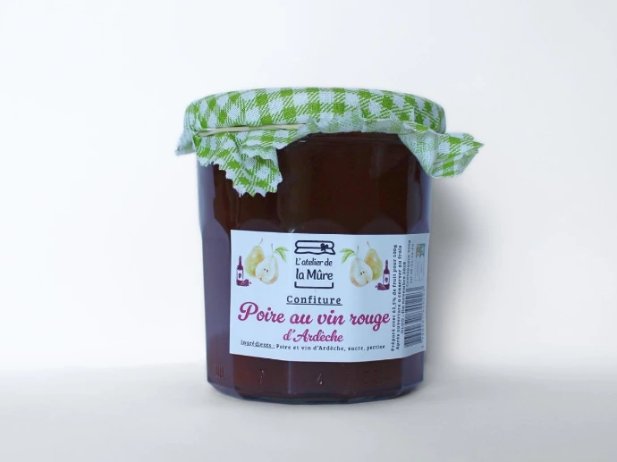 Confiture Extra 350g - Poire d'Ardèche au Vin Rouge