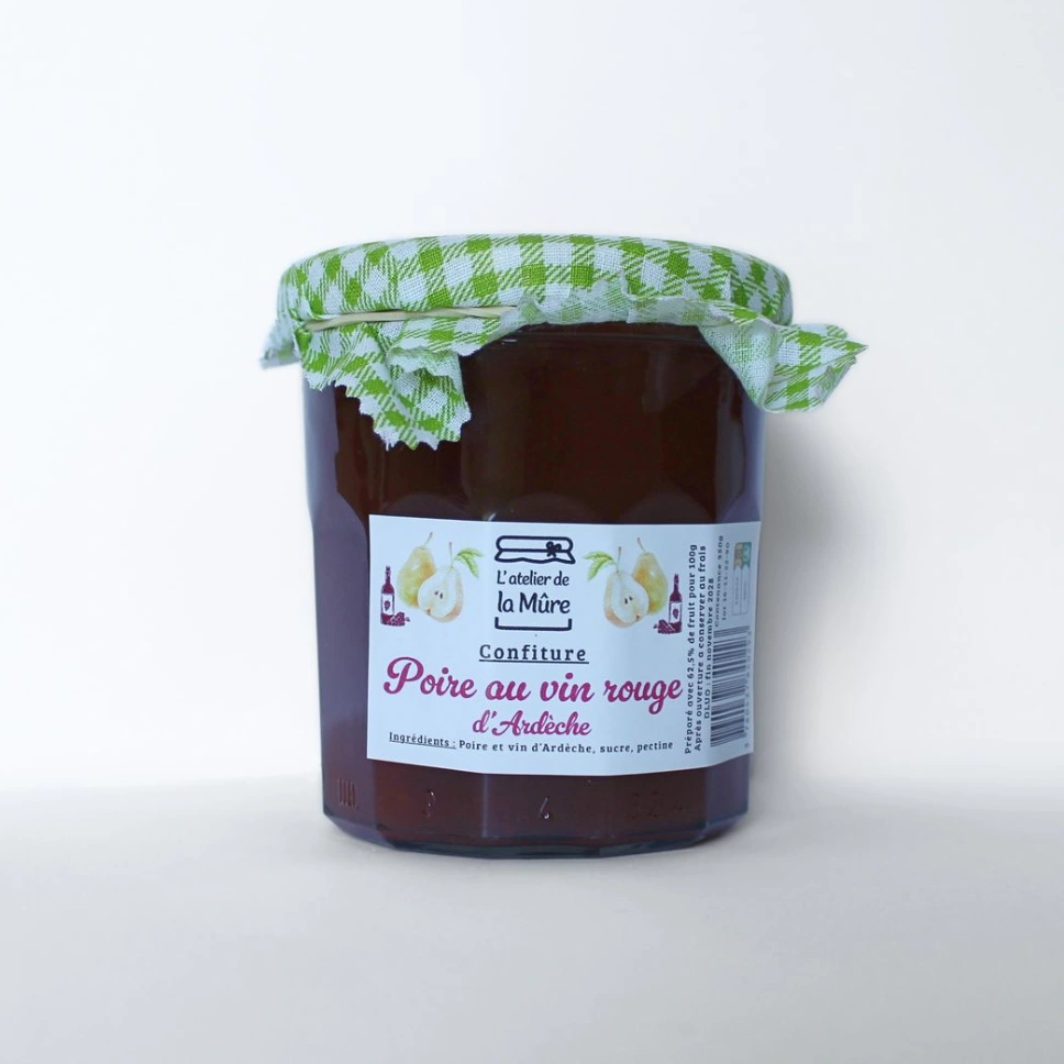 Confiture Extra Poire d'Ardèche au Vin Rouge - 350 g