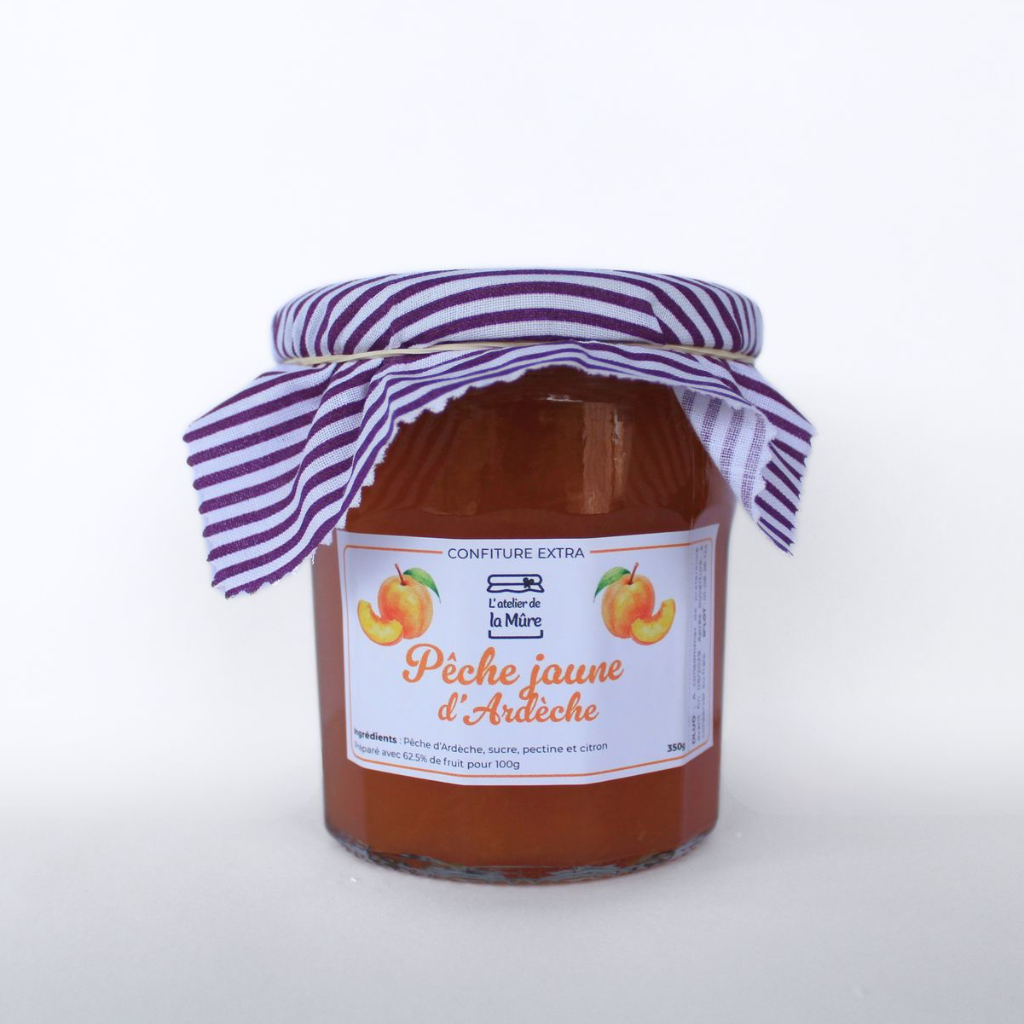 Confiture Extra Pêche Jaune d'Ardèche - 350 g