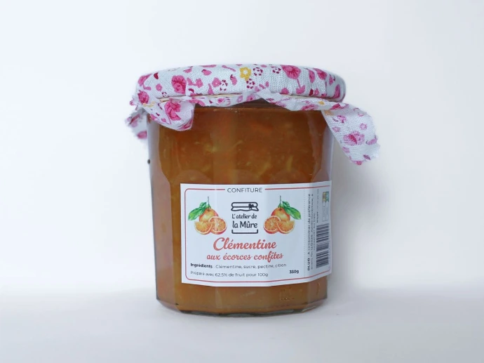 [14] Confiture Extra 350g - Clémentine aux écorces confites