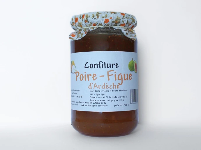 [20] Confiture Extra 350g - Poire et Figue d'Ardèche