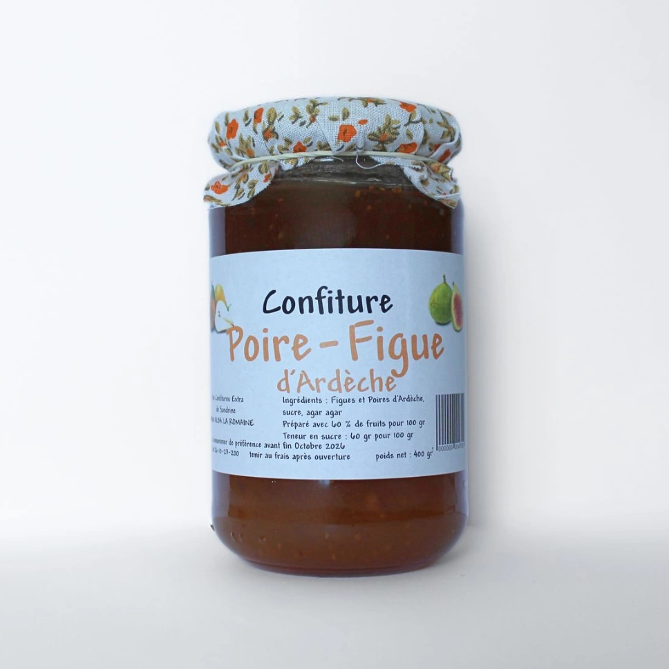 Confiture Extra Poire et Figue d'Ardèche - 350 g