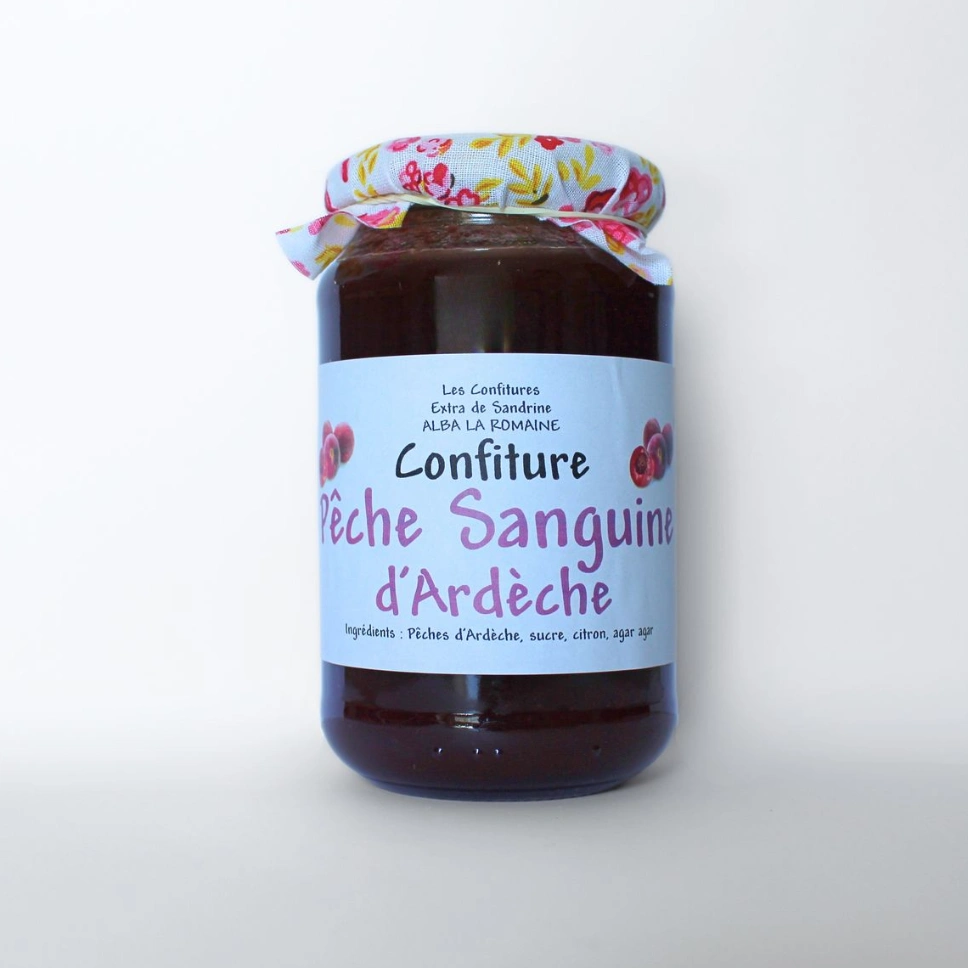 [24] Confiture Extra Pêche Sanguine d'Ardèche - 350 g