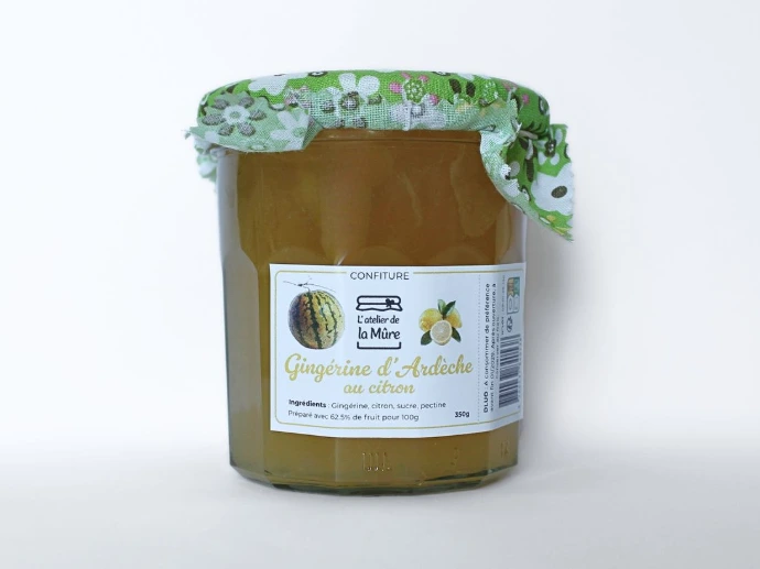 [25] Confiture Extra 350g - Gingérine d'Ardèche au Citron